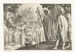 József diadalmenete a fáraó szekerén Joseph története (sorozat címe) alkotó: Nicolaes de Bruyn
