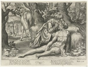 Irgalmas szamaritánus alkotó: Nicolaes van Geelkercken