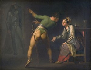 Hamlet és az anyja. Epizód Shakspeare Hamletjéből alkotó: Nicolai Abildgaard