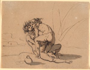 Hylas, akit a nimfa simogatott alkotó: Nicolai Abildgaard