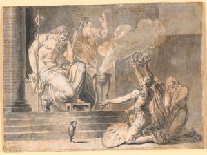 Áldozat Aesculapiusnak alkotó: Nicolai Abildgaard