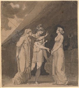 Jelenet Voltaire "Le triumvirat" című művéből, feltehetően 2. felvonás, 2. jelenet alkotó: Nicolai Abildgaard