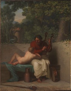 A görög költő, Anacreon és Bathyll, 1808.