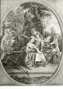 Zenei osztály (metszet) alkotó: Nicolas (after) Lancret