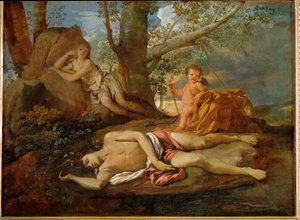 Echo és Nárcisz ... alkotó: Nicolas (attr.to) Poussin