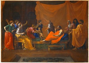 Moise enfant foulant aux pieds la couronne de Pharaon - Mózes csecsemő eltapossa a fáraó koronáját ... alkotó: Nicolas (attr.to) Poussin