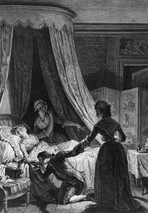 Julie és Saint-Preux, illusztráció Jean-Jacques Rousseau (1712-78) „La Nouvelle Heloise” című művéből