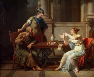 Szókratész és Alkibiadész Aszpasiában, 1801.