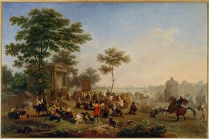 Mise a Róma környéki vidéken alkotó: Nicolas Antoine Taunay