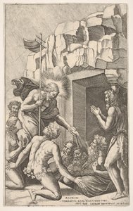 Krisztus Limbóban, Raphael után, 1541. alkotó: Nicolas Beatrizet