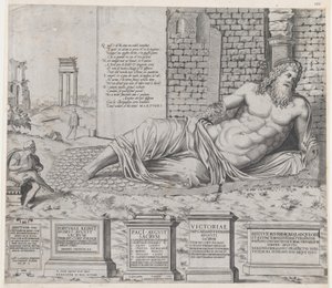 A római nagyszerűség tükre: Marforius, 1550., 1550. alkotó: Nicolas Beatrizet.