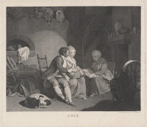 Soir Evening, 1780-as évek. alkotó: Nicolas Francois Regnault