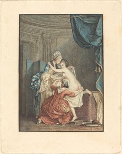 Le bain (A fürdő) alkotó: Nicolas François Regnault after Pierre Antoine Baudouin