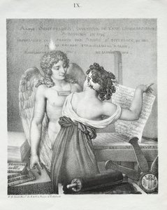 A litográfia géniusza, 1819. alkotó: Nicolas Henri Jacob