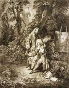 Jullienne és Watteau urai egy parkban Watteau festménye után