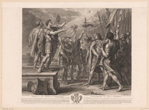 A kereszt jele megjelenik a mennyben Konstantin császárnak Crux Constantino imperatori in coelo visa / La croix apparoit dans le ciel a l