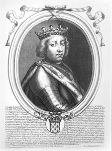 IV. szép Károly (1294-1328), Franciaország és Navarra királya, a "Les Augustes Representations de tous les Rois de France depuis Pharamond jusqu