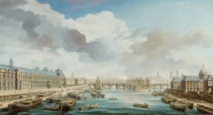 A Louvre, a Pont-Neuf és a Collège des Quatre-Nations, 1755.
