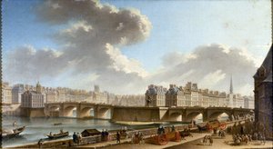A Pont-Neuf és a város a Quai de Conti felől nézve, 1772.