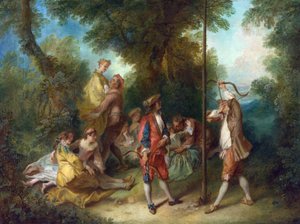 Lancret, Nicolas (1690-1743) Az ember négy kora: Érettség Olaj, vászon rokokó kb 1735 France National Gallery, London 34,3x45,2 festmény