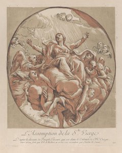 A Szűz mennybemenetele, a "Lemetek gyűjteménye a legszebb festményekről..." c. 1729-40. alkotó: Nicolas Le Sueur