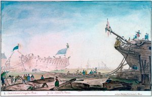 Hajó vízre bocsátása Brestben, 1750-1810
