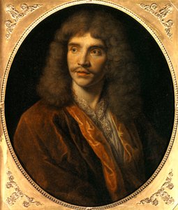 Jean Baptiste Poquelin dit Moliere (1622-1673) portréja Nicolas Mignard (1606-1668) festménye 17. század V. 0,73 m. - Jean Baptiste Poquelin, Moliere (1622-1673) portréja. Nicolas Mignard (1606-1668) festménye - 17. század. 0,73 m.