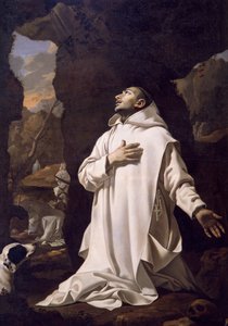 Szent Bruno imádkozik a sivatagban, Nicolas Mignard (1606-1668), olaj, vászon, 220x1445 cm