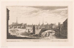 Gezicht op de Pont Neuf Kilátás a Pont Neuf-ra és az Isle du Palais-ra (...) (cím a tárgyon) alkotó: Nicolas Perelle