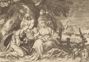 Szent Katalin eljegyzése. alkotó: Nicolas Perrey