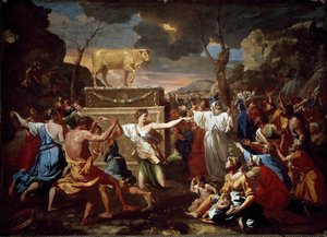Az Aranyborjú imádata alkotó: Nicolas Poussin