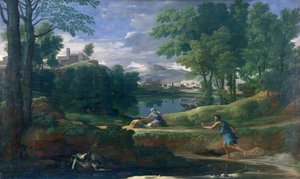 Táj egy kígyó által megölt emberrel, 1648 körül (olaj, vászon) alkotó: Nicolas Poussin