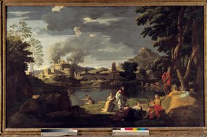 Nicolas Poussin Orpheus és Eurydice festménye alkotó: Nicolas Poussin