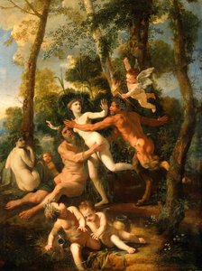 Pán és Szírinx, 1637 alkotó: Nicolas Poussin