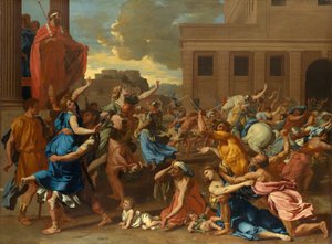 A szabin nők rablása alkotó: Nicolas Poussin