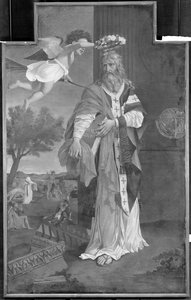 Szent Denis megkoronázta egy angyal alkotó: Nicolas Poussin