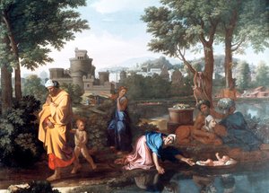 Mózes kiállítása, 1654 alkotó: Nicolas Poussin