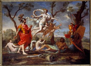 Venus Armant Enee Nicolas Poussin (1594-1665) festménye 1639 V. 1,07x1,46 m Rouen, Szépművészeti Múzeum alkotó: Nicolas Poussin