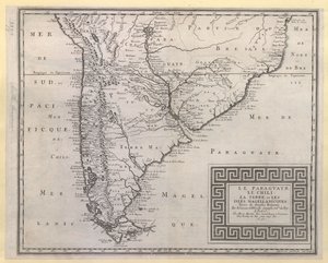 PARAGUAYR. CHILE. LA TERRE, et LES ISLES MAGELLANICQUES. Különböző kapcsolatokból / N. SANSON d