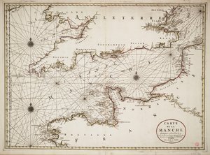 A La Manche-csatorna, valamint Nagy-Britannia déli és Észak-Franciaország atlanti-óceáni partjainak térképe alkotó: Nicolas Sanson D