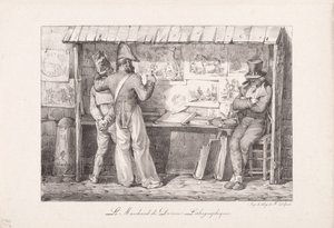 A litográfia eladó alkotó: Nicolas Toussaint Charlet