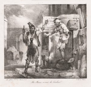 Charlet litográfiai vázlatai: Forma a szín előtt, 1823. alkotó: Nicolas Toussaint Charlet