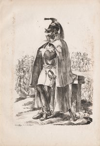 Katonai viseletek: lovassági ember, 1814-1818. alkotó: Nicolas Toussaint Charlet
