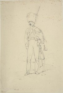 Álló huszár alkotó: Nicolas Toussaint Charlet