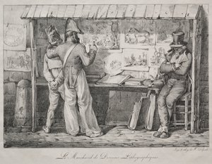 A litográfia kereskedő alkotó: Nicolas Toussaint Charlet