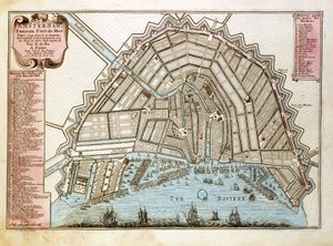 Amszterdam térképe. Nicolas de Fer (1646-1720) atlasza, Párizs 1700.