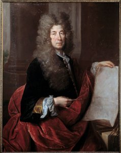 Jules Hardouin Mansart (1646-1708) építész és XIV. Lajos király épületeinek felügyelőjének portréja Nicolas de Largilliere festménye (1656-1746) 17. századi Metz, Musee des Beaux Arts alkotó: Nicolas de Largillière