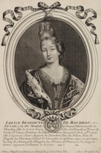 Louise Bénédicte de Bourbon (Maine hercegnője) metszete, készítette Nicholas de Larmessin, Párizs, 1690 körül.