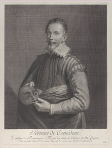 Komikus portréja: Francesco Andreini álarcos portréja, 1729-40., 1729-40.