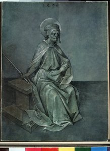""Simon apostol"" Nikolaus Alexander Mair von Landshut (1450-1510) akvarellje és tintája 1496 Puskin Múzeum, Moszkva
